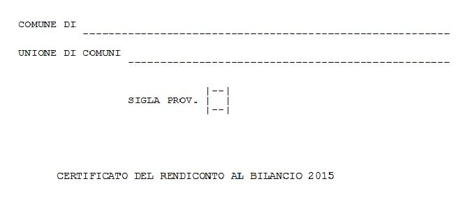 Certificato di Bilancio 2015