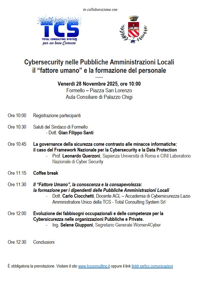 Programma Formello 28 Novembre 2025